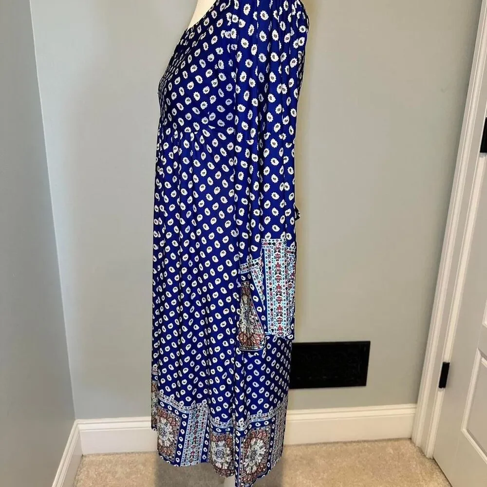 Reborn Boho Dress Women's Midi Paisley Print Small - Picture 3 of 7